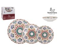 Santa Clara Vajilla 12pcs Coimbra Monaco Brillo-Red