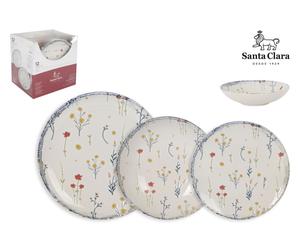Santa Clara Vajilla Leiria Monaco Brillo 12 piezas