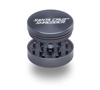 Santa Cruz Shredder Molinillo de hierbas de metal con parte superior moleteada para un agarre más fuerte, 2 piezas de 2.7 pulgadas (gris)