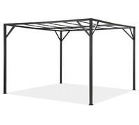 Santorini 3 x 4 m pérgola de metal antracita para terraza Garden Point