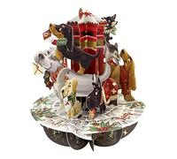SANTORO Pirouette - Tarjeta de felicitación 3D de Navidad, diseño de letras a Papá Noel, para niños, familia, para él, para ella, Navidad