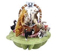 SANTORO Pirueta, Tarjeta De Felicitación 3D Pop Up - Gatitos En Una Cesta - Para Ella, Mamá, Día De La Madre | Lindos Regalos De Cumpleaños Para Amantes De Los Gatos