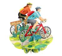 SANTORO Pirueta, Tarjeta De Felicitación Emergente 3D - Ciclismo - Para Ella, Él, Niños, Cumpleaños, Graduación