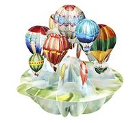 SANTORO Pirueta, Tarjeta De Felicitación Emergente 3D - Globos Aerostáticos - Para Él, Para Ella, Para Niños, Cumpleaños, Día Del Padre
