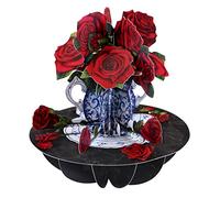 SANTORO Pirueta, Tarjeta De Felicitación Emergente 3D - Rosas - Para Ella, Para Mamá, Cumpleaños, Día De La Madre, Día De San Valentín