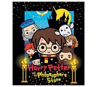 SaoTi Manta Coralina Harry Potter 120 x 150 CM, Escudo, Personajes, Diferentes Modelos y Colores (Personajes Fondo Negro)
