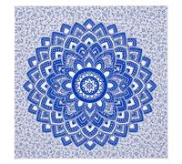 SaoTi Toalla Playa Gigante 210 x 240 cm Mandala Multiusos India - Toalla Algodon Playa Ligera Compacta - Toalla Playa Antiarena Piscina - Manta Algodon Sofa Decorativa