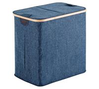 Sapho Accesorios de baño Gedy - Cesto para ropa sucia, 51x34x53 cm, azul/bambú 133805