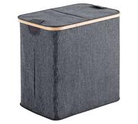 Sapho Accesorios de baño Gedy - Cesto para ropa sucia, 51x34x53 cm, gris/bambú 133808