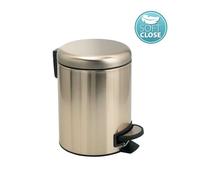Sapho Accesorios de baño Gedy - Cubo de basura 3 l, Soft Close, oro mate 320987