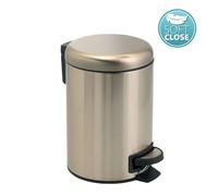 Sapho Accesorios de baño Gedy - Cubo de basura 5 l, Soft Close, oro mate 330987