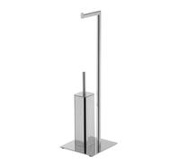Sapho Accesorios de baño Gedy - Portarrollos de papel higiénico y escobilla de WC, cromo 133213