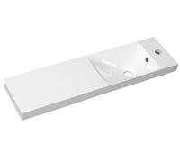 Sapho Agos lavabo 80x22 cm rectangular para mueble blanco brillante AS080