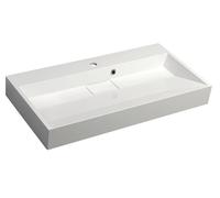 Sapho Amur lavabo 90x46 cm rectangular clásico-para mueble blanco brillante 55032