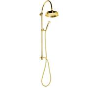 Sapho Antea conjunto de ducha a pared con rociador con efecto lluvia oro SET035