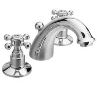 Sapho ANTEA - Grifo de lavabo de 3 orificios con juego de desagüe, cromo