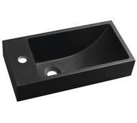 Sapho ARIANA, lavabo de encimera en mármol sintético, 50x25 cm, para montaje en la parte izquierda, color mate