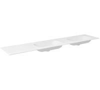 Sapho Aruba lavabo 230x51.5 cm rectangular para mueble-doble blanco mate AR230-B2R