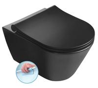 Sapho Avva taza de inodoro suspendido sin reborde negro mate 100314-110