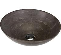 Sapho Blok lavabo 40x40 cm circular sobre encimera marrón/beige mate 2401-02