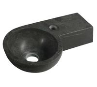 Sapho Blok - Lavabo 40x23 cm, orificio para grifo a la derecha, sin rebosadero, antracita 2401-32