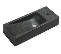 Sapho BLOK, mueble de lavabo, 38x14 cm, grifo a la derecha, color antracita