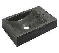 Sapho BLOK, mueble de lavabo, 40x22 cm, grifo a la derecha, color antracita ()