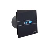 Sapho Cata E - Ventilador axial E-120 GBTH, con control automático, 6W/11W, conducto de 120 mm, negro. 00901602