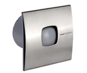 Sapho Cata Silentis - Ventilador de baño 10 INOX axial, 15 W, conducto 100 mm, acero inoxidable 01070300