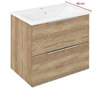 Sapho Cirasa - Mueble lavabo 58x54x39 cm, 2 cajones, roble Alabama CR592-2222