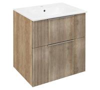 Sapho Cirasa - Mueble lavabo 59x64x46 cm, 2 cajones, roble Alabama strip CR601-2322