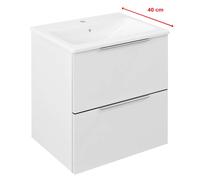 Sapho Cirasa - Mueble para lavabo, 48x54x39 cm, 2 cajones, blanco CR492-3030