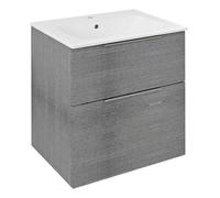 Sapho Cirasa - Mueble para lavabo 59x64x46 cm, 2 cajones, roble Alabama CR601-1111