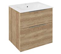 Sapho Cirasa - Mueble para lavabo 59x64x46 cm, 2 cajones, roble Alabama CR601-2222
