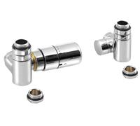 Sapho Corner Combi - Kit de conexión de válvula termostática triaxial, izquierda, cromada CP3021S