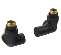 Sapho Corner - Juego de válvulas de conexión triaxial,derecha, negro mate CP130BS