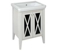 Sapho Cross - Mueble lavabo 55x81x43 cm, 2 puertas, blanco antiguo CR260