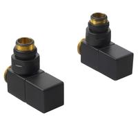 Sapho Cube - Juego de conexión para válvulas de esquina manuales, negro mate CP4510BS