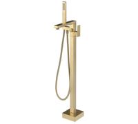 Sapho Cubemix - Grifo de bañera de suelo, con cuerpo, con accesorios, dorado mate CM021GB