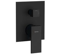 Sapho Cubemix - Grifo empotrado para 2 dispositivos, con cuerpo de montaje, negro mate CM042B