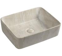 Sapho Dalma lavabo 48x38 cm rectangular sobre encimera marrón/beige brillante MM527