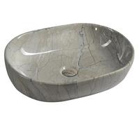 Sapho DALMA, lavabo de cerámica, 59x42 cm, color gris