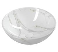 Sapho DALMA, lavabo de cerámica, diámetro 42 cm, modelo Carrara