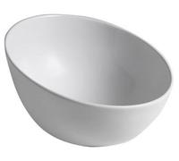 Sapho DOME OBLÍCUO: Lavabo de cerámica sobre encimera, alto, diámetro 44,5 cm, blanco