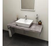 Sapho - Encimera para lavabo, modelo AVICE, 100x50 cm, grosor 5 cm, material: cemento