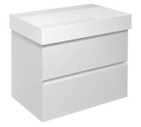 Sapho Filena - Mueble para lavabo, 67x52x43 cm, 2 cajones, blanco mate FID1270W