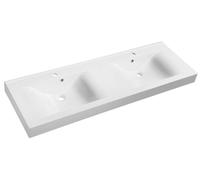 Sapho FLAVIA, mueble doble lavabo en mármol sintético, color blanco, dimensiones 150x50 cm