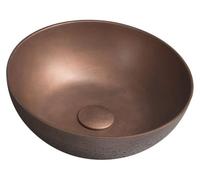 Sapho FORMIGO: Lavabo de hormigón para encastrar, diámetro de 39 cm, cobre mate