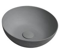 Sapho FORMIGO: Lavabo de hormigón para encastrar, diámetro de 39 cm, gris mate