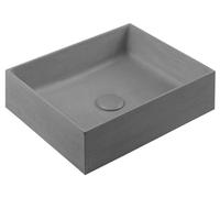 Sapho Formigo - Lavabo sobre encimera, 48x37 cm, sin rebosadero, gris FG117